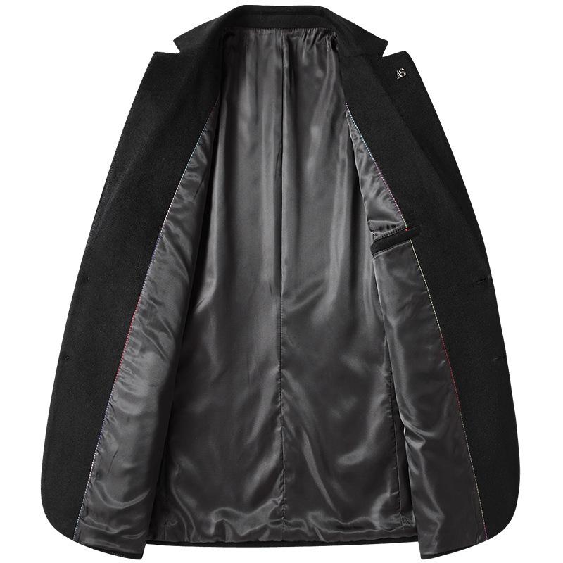 Traje de Lana para Hombre Otoño e Invierno Chaqueta de Lana Suave Traje Pequeño de Lana Abrigo Corto