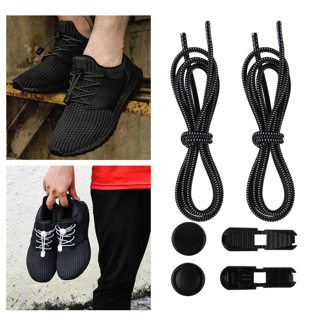 Stretching Lock Shoelaces Sneaker Elastic Laces Drawstrings Running/Jogging Lazy Shoe Laces No Tie