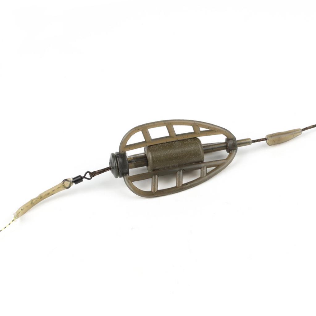 Feeder Fishing European Carp Bait Cage Lead Sinker with Bait Attached To the Feeder 40-80g Fishing Accessories