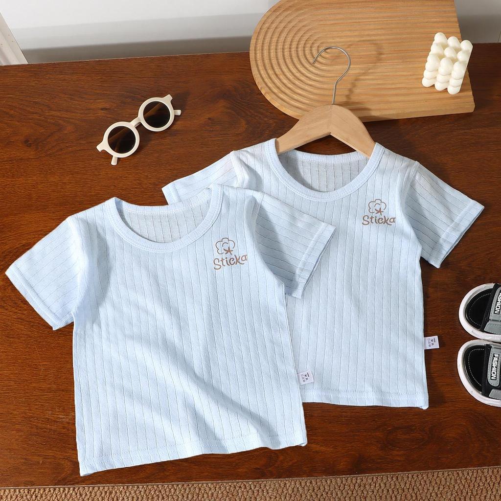 Kinder Sommer-Pyjama aus reiner Baumwolle - Kurzarm & Dünn für Jungen & Mädchen