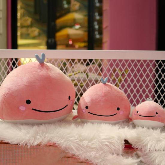 15/25/40cm Whale Plush Toy Lovely Sofa Ornament Soft Sleeping Accompany Plushies Stuffed