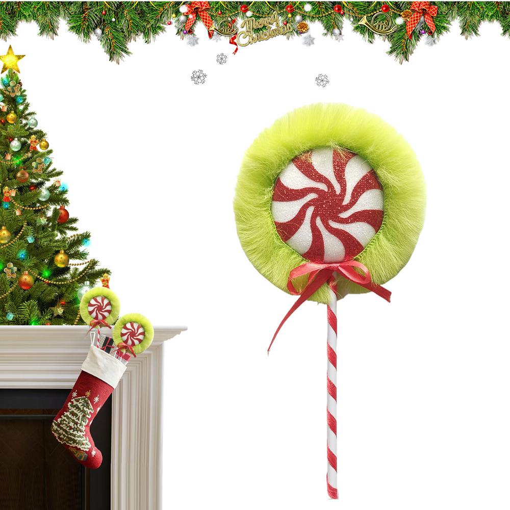 Candy Cane Decorations For Tree Winter Festival Candy Ornaments Fireplace Garden Tree Branch Decorating Peppermint Candy