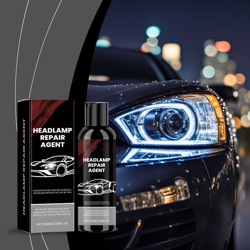 Car Headlight Cleaner Car Headlight Maintenance Stain Removal Brightening Polishing Headlight Cleaner 100ML