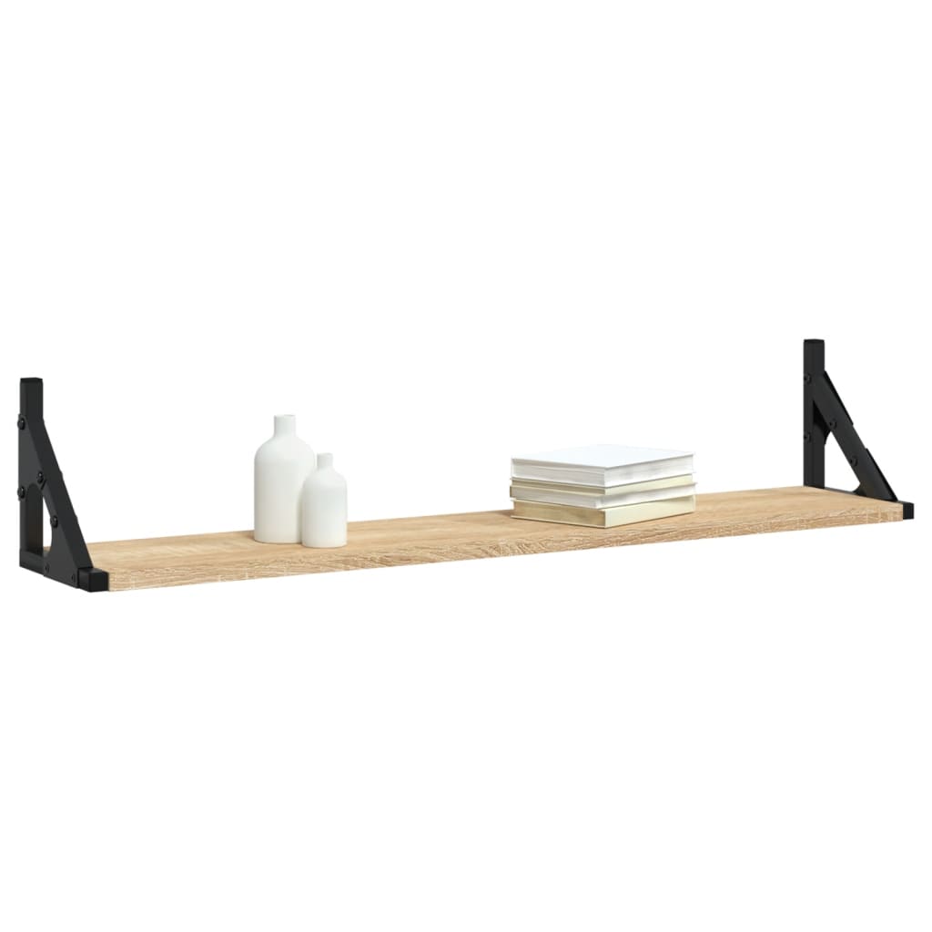 Wall Shelves 2 pcs Sonoma Oak 80 x 15 x 15.5 cm engineered wood