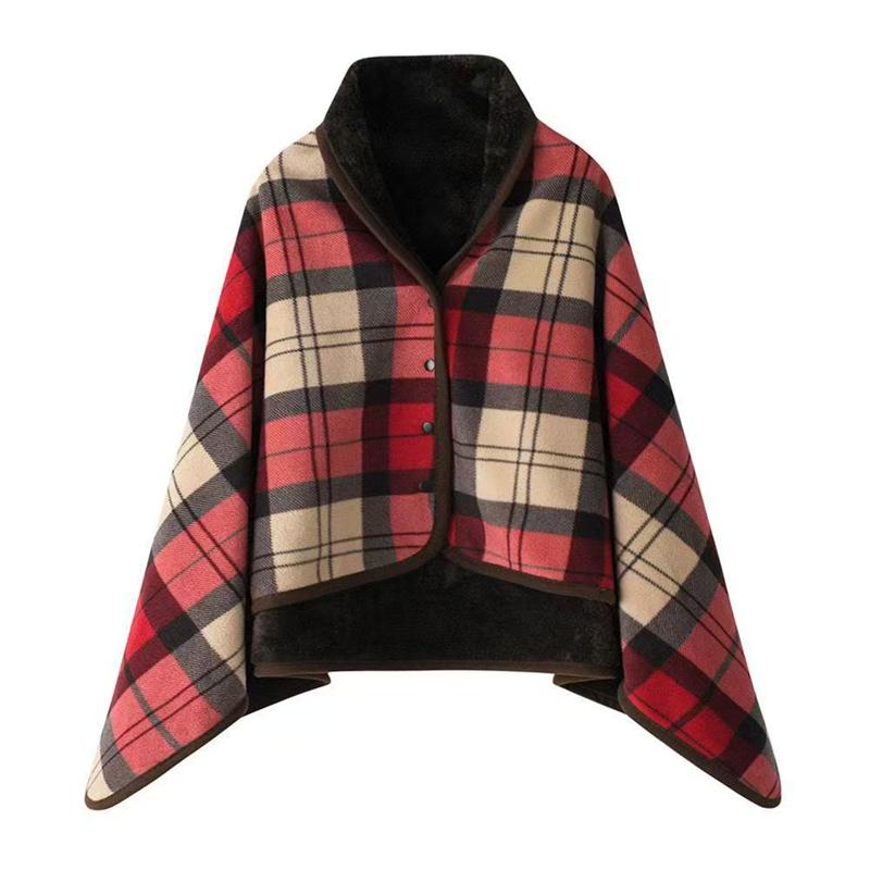 Flannel Shawl Elegant Blanket Wearable Lazy Casual Office Warmth Shawl Blanket for Comfort And Style Multifunction