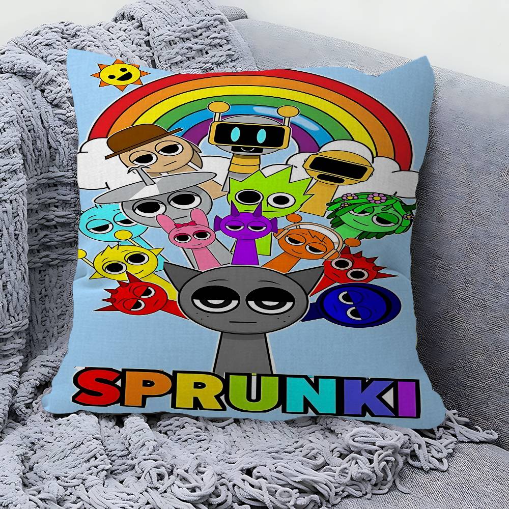 Cartoon S-Sprunki Pattern Cushion Cover Decorative Pillow Sofa Home Decor Case Pillow Cases
