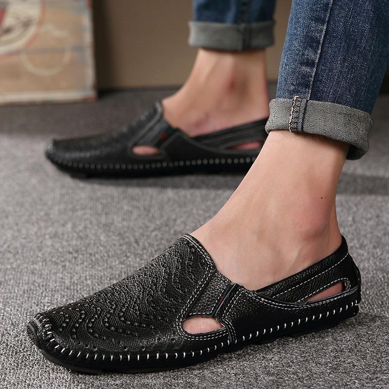 Fashion New Summer Genuine Leather Men Sandals