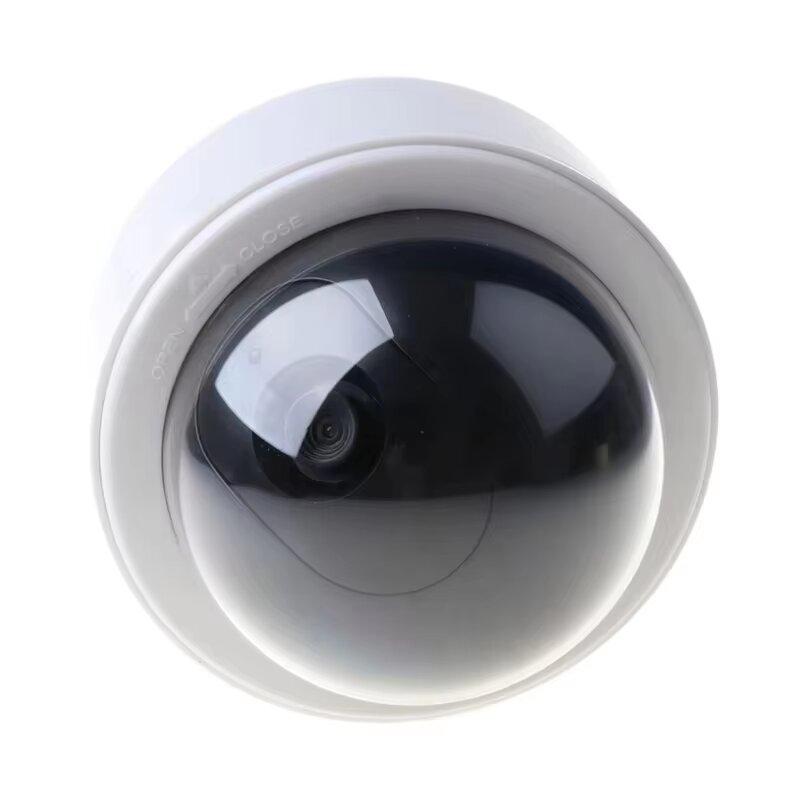 

Home Surveillance Fake Dummy Security Camera CCTV Flashing Light Dome Indoor Outdoor Solar Power Battery False Simulation Cam білий