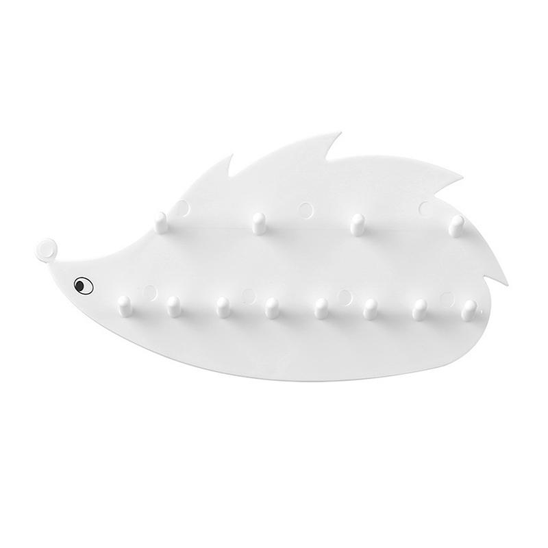 Gancho Adesivo Fofo em Forma de Ouriço Multifuncional Cabide para Joias Montado na Parede Armazenamento Chaves Colares Suporte