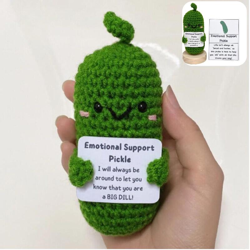 Handmade Crocheted Funny Cucumber And Potato Woolen Expression Gift Set