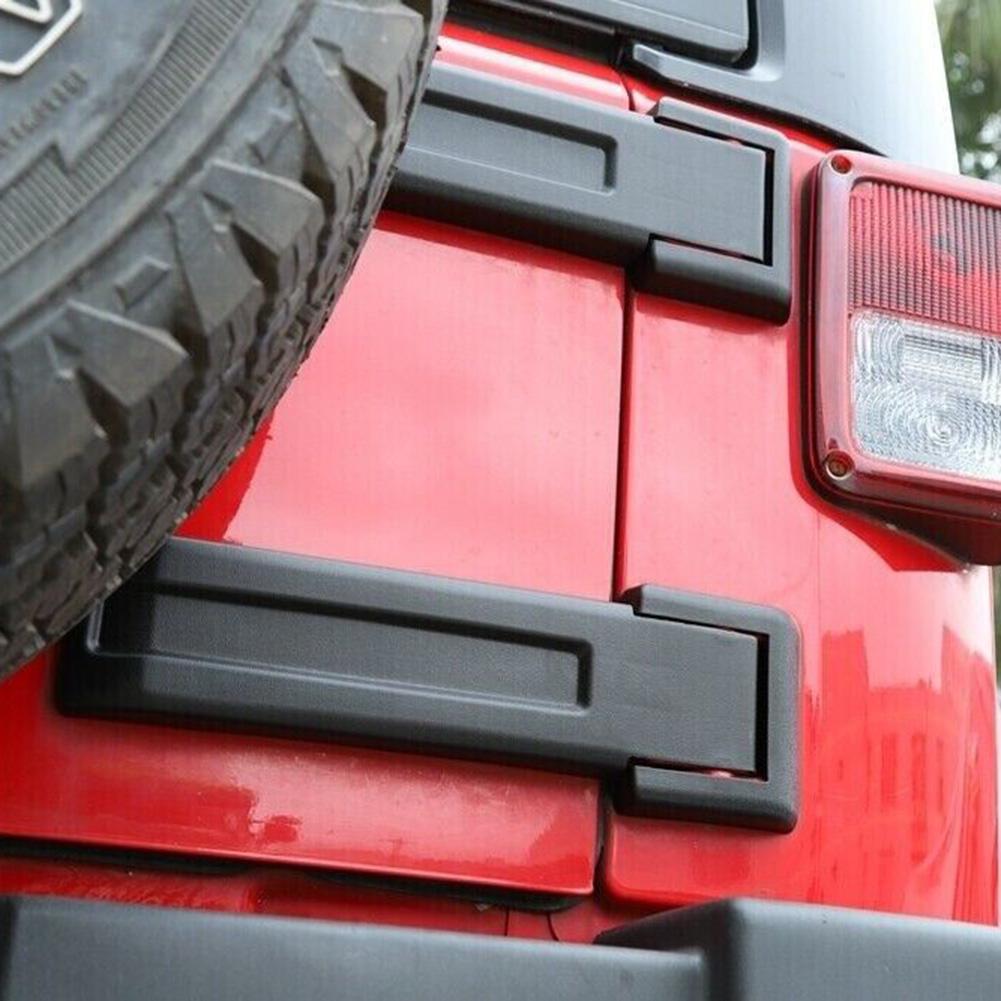 2x Tampa de dobradiça da porta traseira superior e inferior para Jeep Wrangler JK JKU Sport Rubicon Sahara X (NÃO PARA 2018 JL) 2007 - 2018