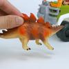 Dinosaur Transport Carrier Truck With Sound & Light Inertial Pull Back Dinosaur Truck Toys With Dino Figures Educational Toy Gifts For Kids