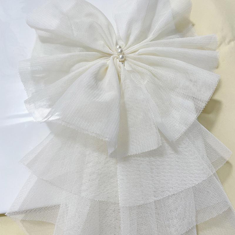 Vintage Large Mesh Bow Brooch Dual-Purpose Collar Pin Hair Clip For Women Tie Corsage Clothing Decoration Accessories