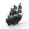 Black Pearl Pirate Ship 3D Metal Model Puzzle Toy, Birthday Gift for Adults