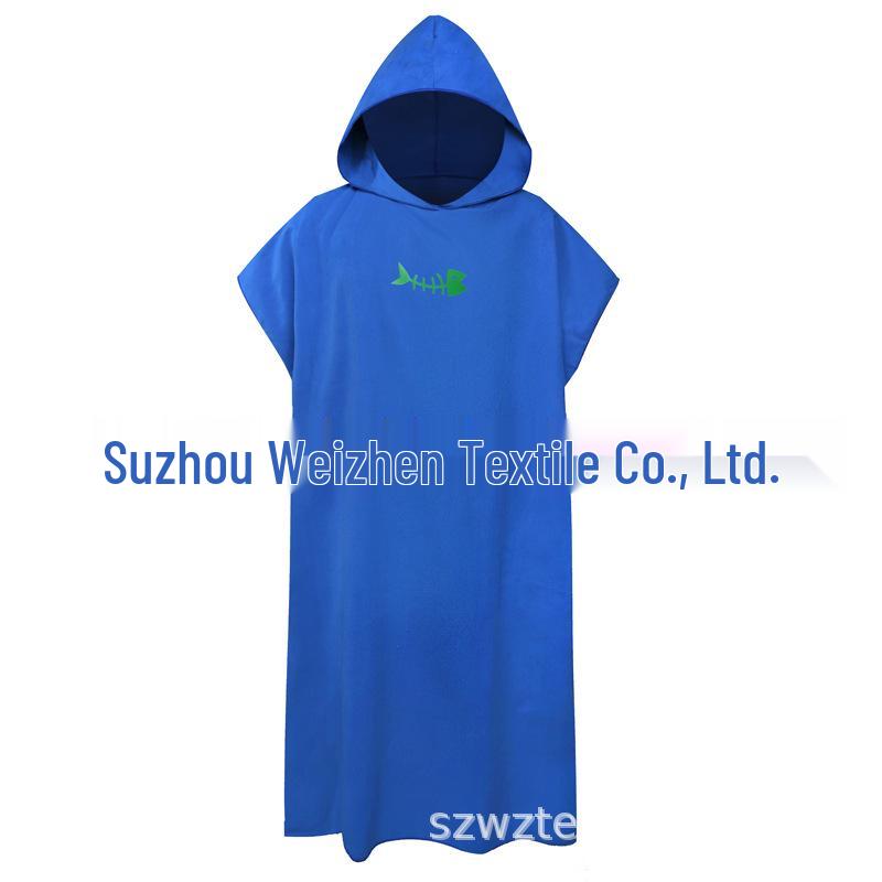 

Пончо из двойного флиса быстросохнущее: Пляжная накидка, полотенце для переодевания, халат и приморская накидка 90*110 cm