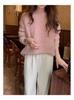 Women's European Heavy-Duty Cable Knit Wool Sweater - Thick, Round Neck, Loose & Slimming, Autumn/Winter Top