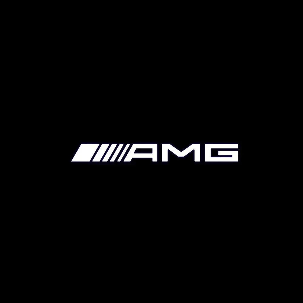 VVKQ9 2Pcs Car Door Sign Welcome Light LED Projection Lamp For Mercedes Benz AMG GLC GLA GLE GLS GL W204 W176 W205 W213 W166 W212 C180