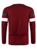 Men's Color Block Casual Round Neck Long Sleeve Sports T-shirt