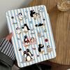 Cartoon Penguin IPad Pro 12.9 Case With Stand Auto Sleep PC Hard Shell Air 7 Mini Side-Attach Design