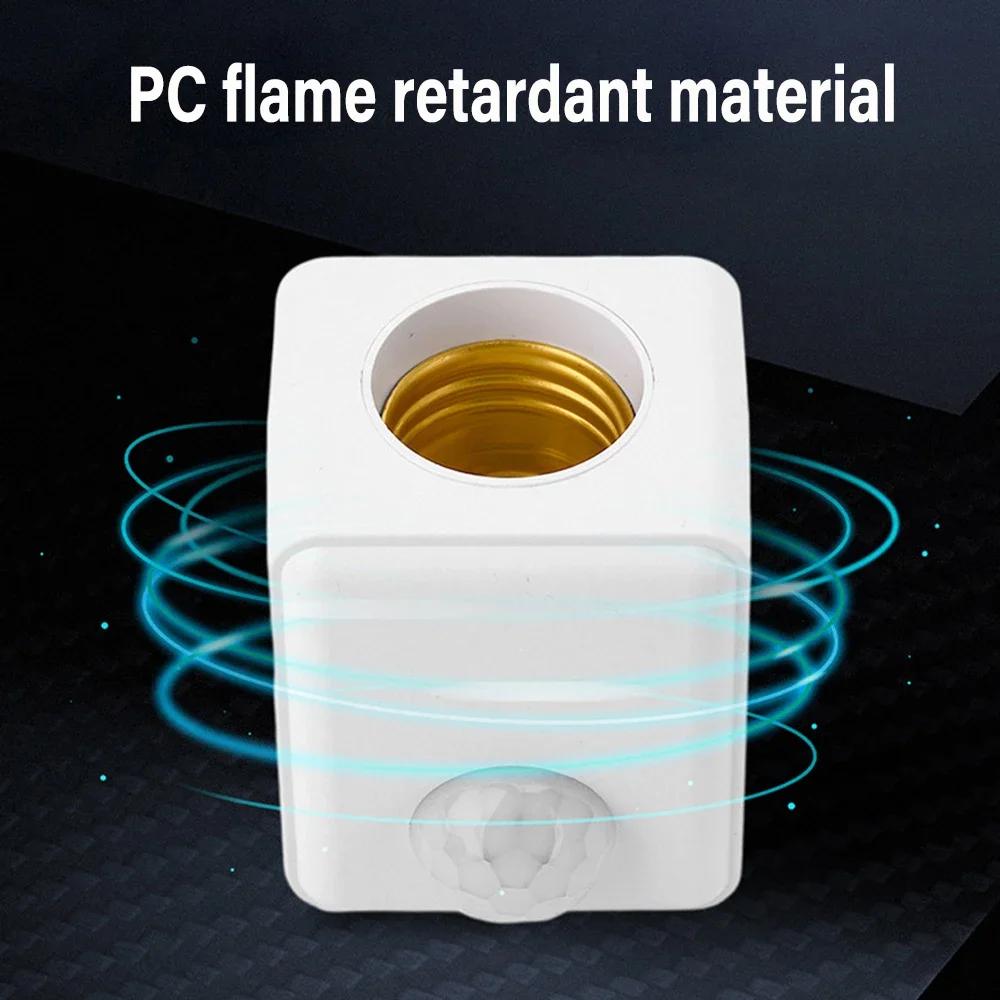 AC110-240V E27 Led Lamp Base with Motion Sensor PIR Human Induction Light Bulb Holder Socket Adapter Converter Adjustable