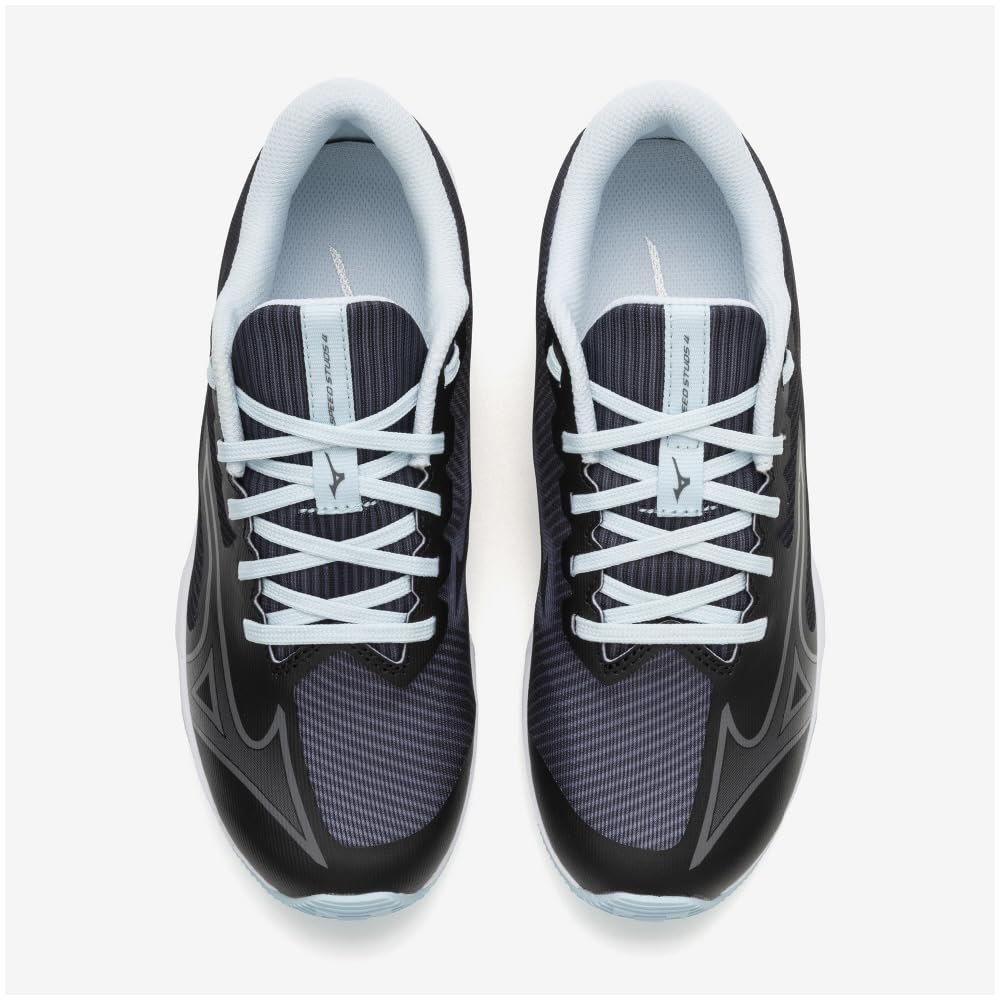 Mizuno Pantofi Junior Crampoane Viteză 4 Pantofi Atletici Ziua Sportului Școală Ușori Școală Primară Băieți Negru x Albastru Deschis cm 2E Copii 22.5