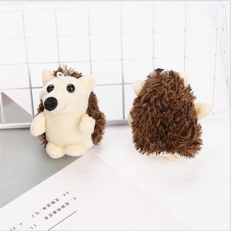 1PCS Plush Hedgehog Toys Key Chain Ring Pendant Plush Toy Animal Stuffed Anime Car Fur Gifts for Women Girl Toys Doll  12CM