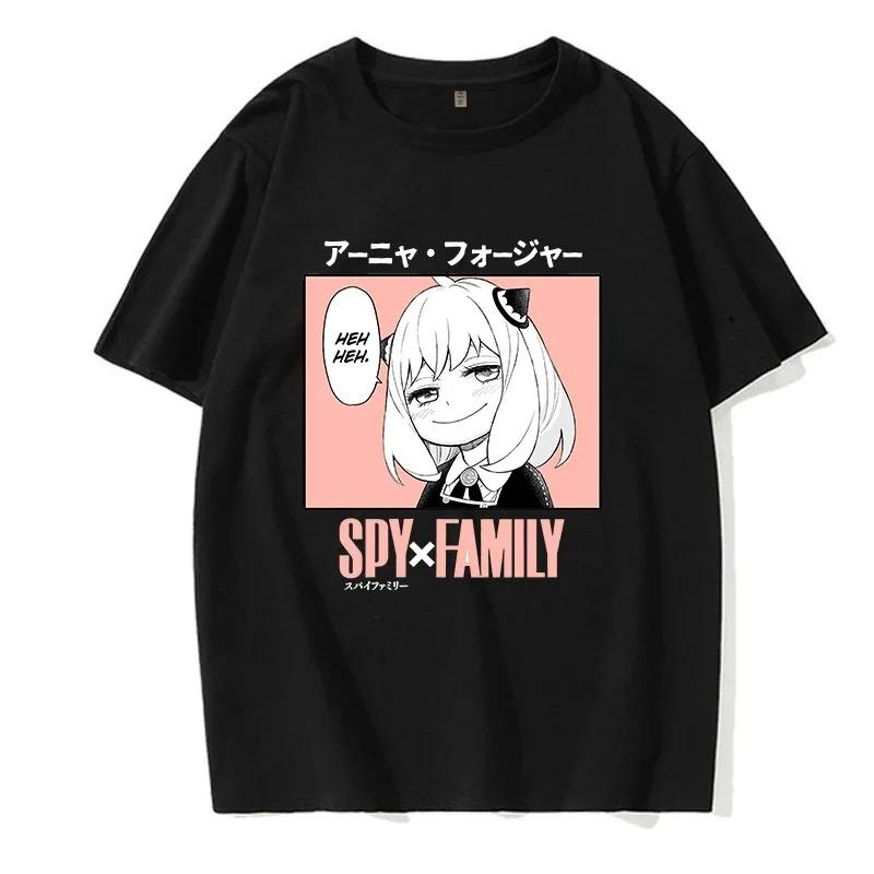 Y2k Shirt Anya Forger Spy X Family Anime T Shirt Kawaii Cartoon Mens_Women Tops Cotton Best Selling Round Neck Comfortable Soft