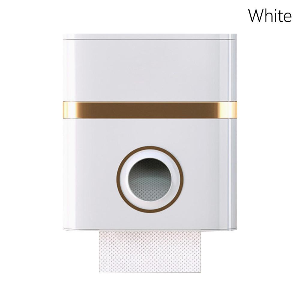 

1Pcs Wall Mount Tissue Box Waterproof Bathroom Tray Shelf New Toilet Paper Holder white