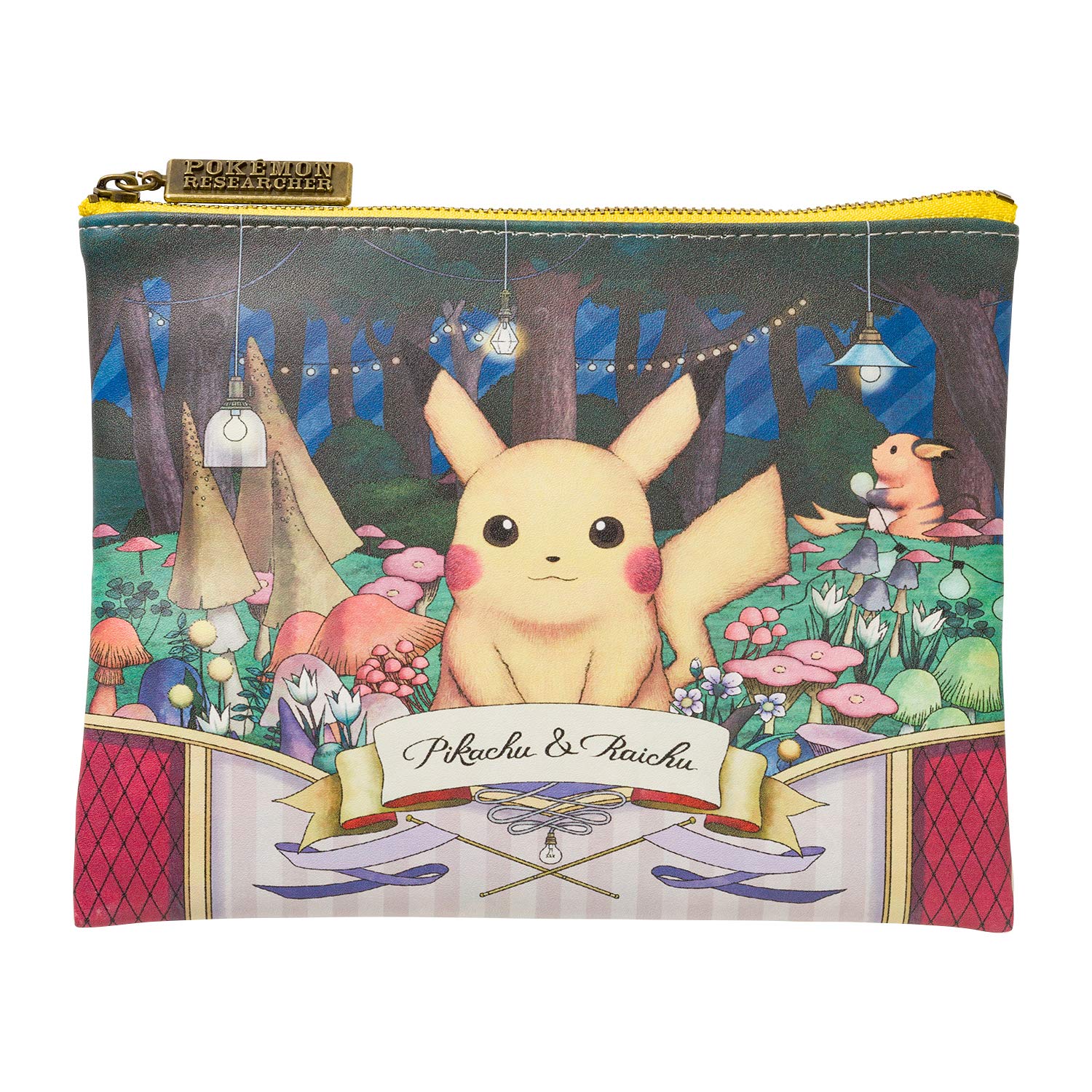 

Pokemon Center Оригинальный плоский мешочек Блокнот для наблюдений доктора покемонов Пикачу и Райчу