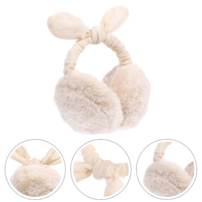 Lovely Bowknot Winter Warm Earmuff Folding Ear Warmer Portable Earcaps