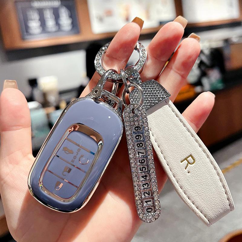 Compatible Key Cover for 2023 Honda 11th Gen Civic 11CRV - Stylish High-End Shell with Buckle
