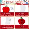 6 Pack 4.3 x 5.7 Inch Apple Honeycomb Decorations, Stand or Hang Tissue Paper Centerpieces, 3D Red Fruit Ornaments for Back to School, Teacher