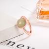 Natural Stone Rings Hetian Jade Small Sugar Adjustable Ring Party Wedding Jewelry Handmade Gift
