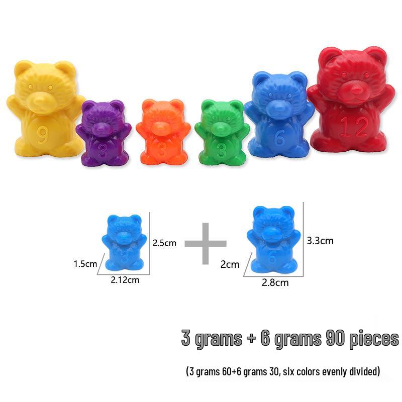Kleiner Bär Montessori Mathespielzeug: Regenbogen Sortier- & Zählhilfe