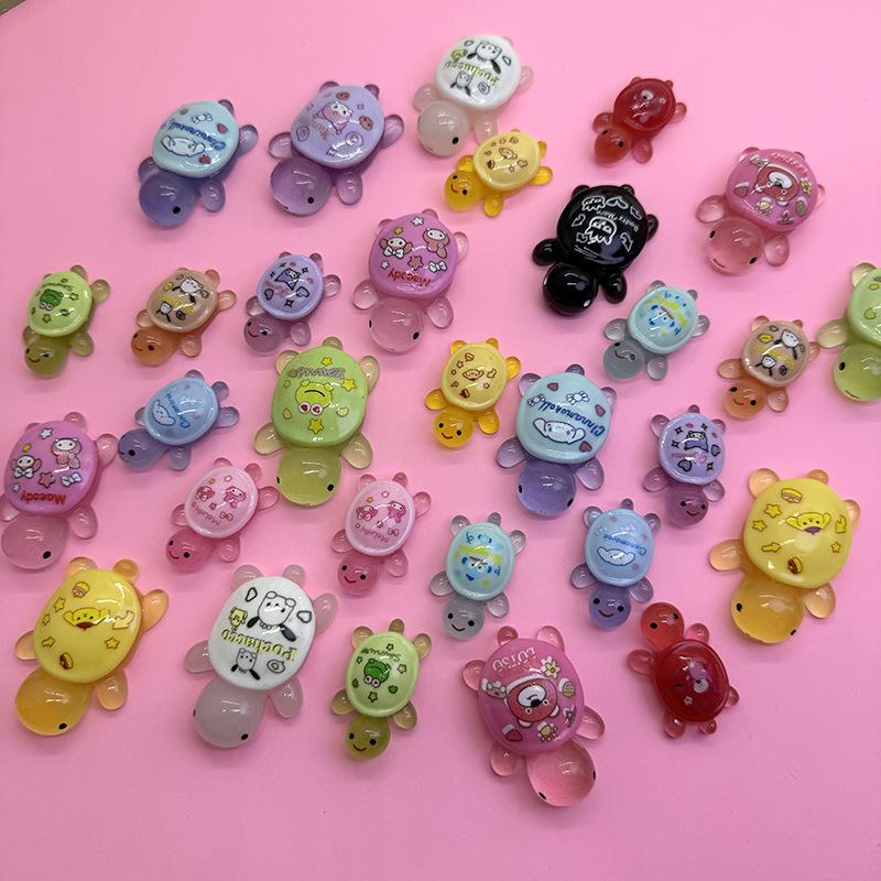 Luminous Baby Turtle Cartoon Resin Figurine DIY Unboxing Game Blind Box