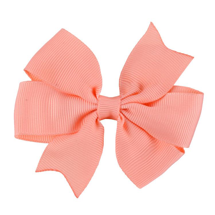 8x8cm 1PC Solid Color Grosgrain Ribbon Bows Clips Hairpin Girl's Hair Bowties Boutique Hair Clip Headwear Kids Hair Accessories