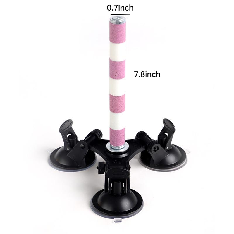 Suction Cup Bird Perch Quartz Sand Trimming Paws Triple Powerful Suction Cups Ideal Bird Window Perch for Any Smooth Surface