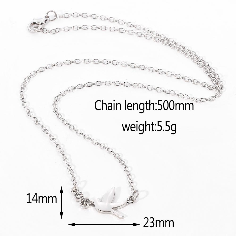 Süße Mini-Weiße Taube Halskette Mode Glückstaube Halskette Für Freund Geburtstag Schmuck Zubehör Geschenke