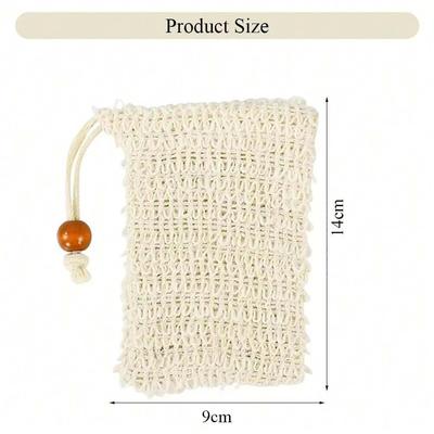 5/10Pcs Natural Cotton Linen Foaming Soap Bags Linen-cotton Exfoliating Soap Saver Bag with Mesh Cleaning Tool