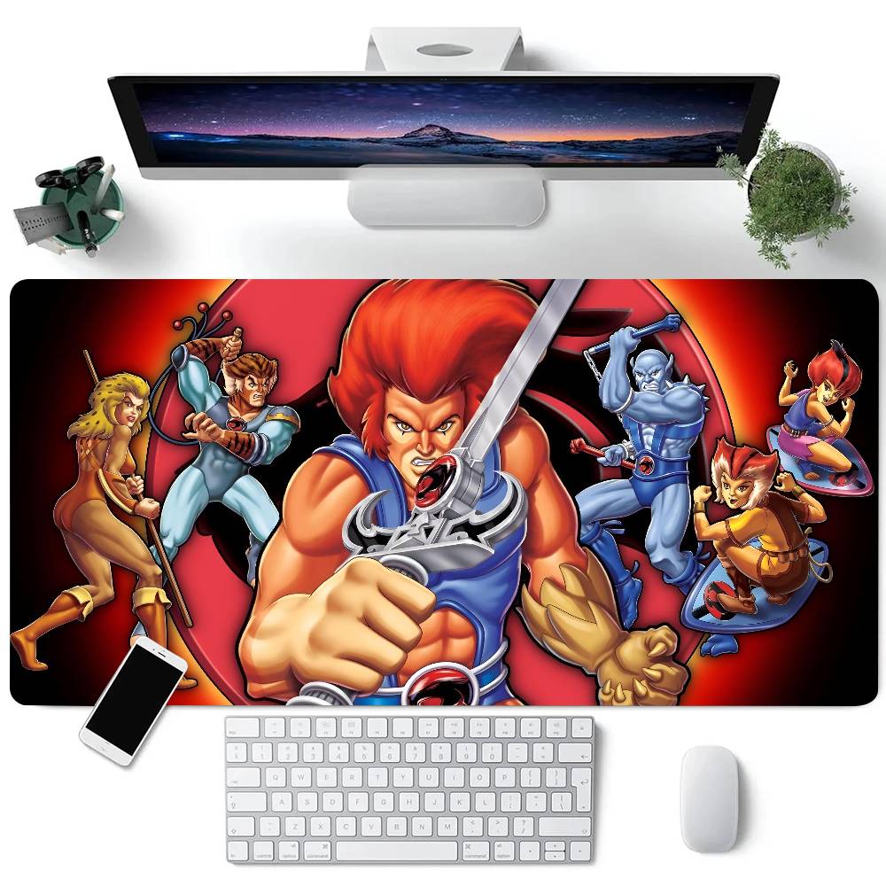Cartoon ThunderCats Mousepad Large Keyboard Desk Mat Gaming Mouse Pad LockEdge Non-slip Mat