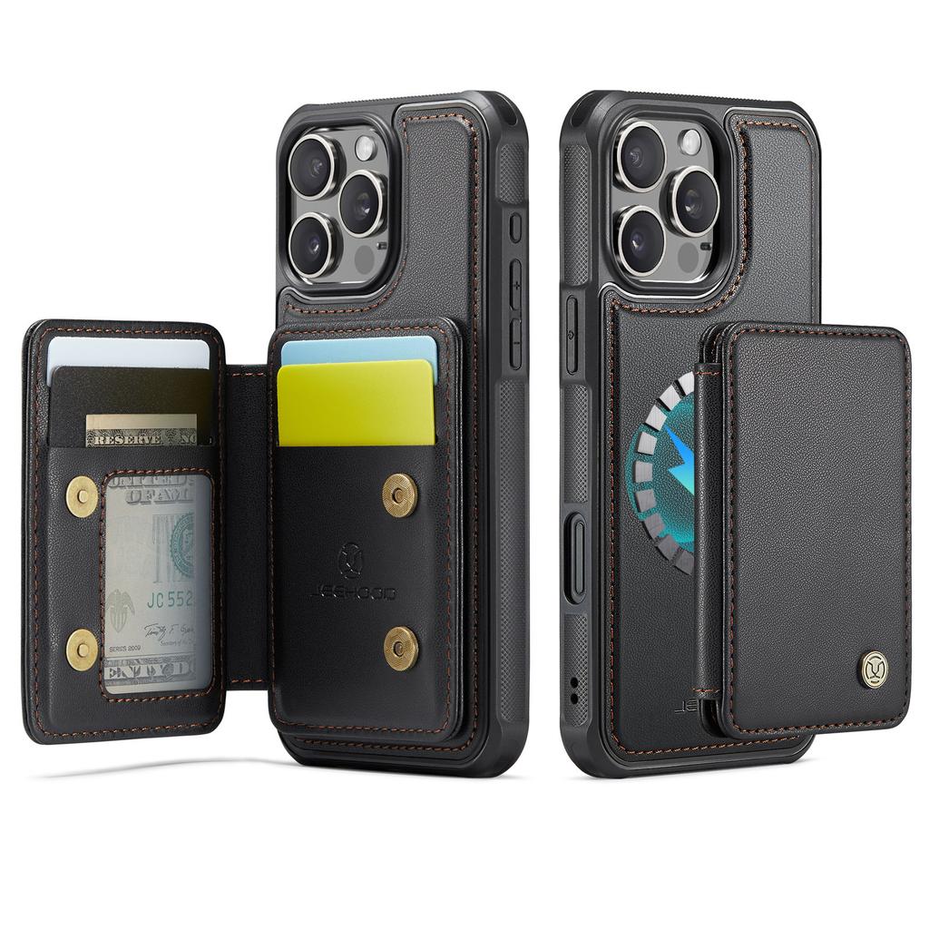 Leather Wallet Phone Case for iPhone 16 ProMax- Quality Shockproof Card Holder Wallet Business Full Cover on iPhone16/15/14/13/12/11/Pro/Promax/Plus