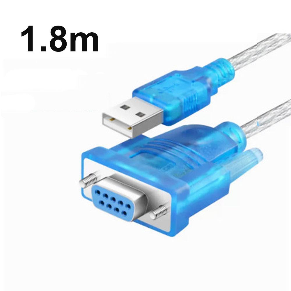 10pcs USB 2.0 to RS232 DB9 9Pin Male & Female Separate Serial Converter Cable COM Port Cord For Windows 98/2000/7/8/10 Desktop Laptop PC Computer