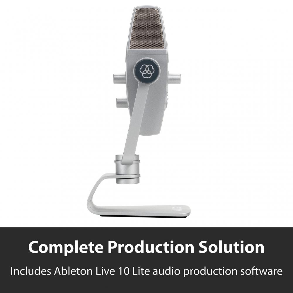 AKG LYRA C44 USB-Kondensatormikrofon für iOS Android Mac Windows PC Blucoil Pop-Filter Windschutzscheibe 3-ft USB 2.0 Typ-A Verlängerungskabel