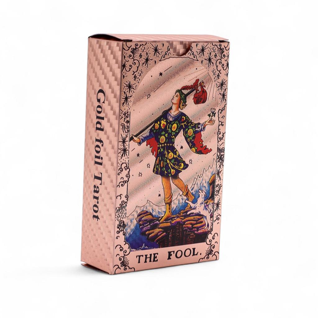 Rose Gold Moon Phase Tarot Deck with Guidebook