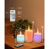 ACROSS Color Changing Flameless Candles With Remote Control, Battery Operated Candles LED Pillar Candle with Timer, 4'' 5'' 6'' candles set of 3 Pack