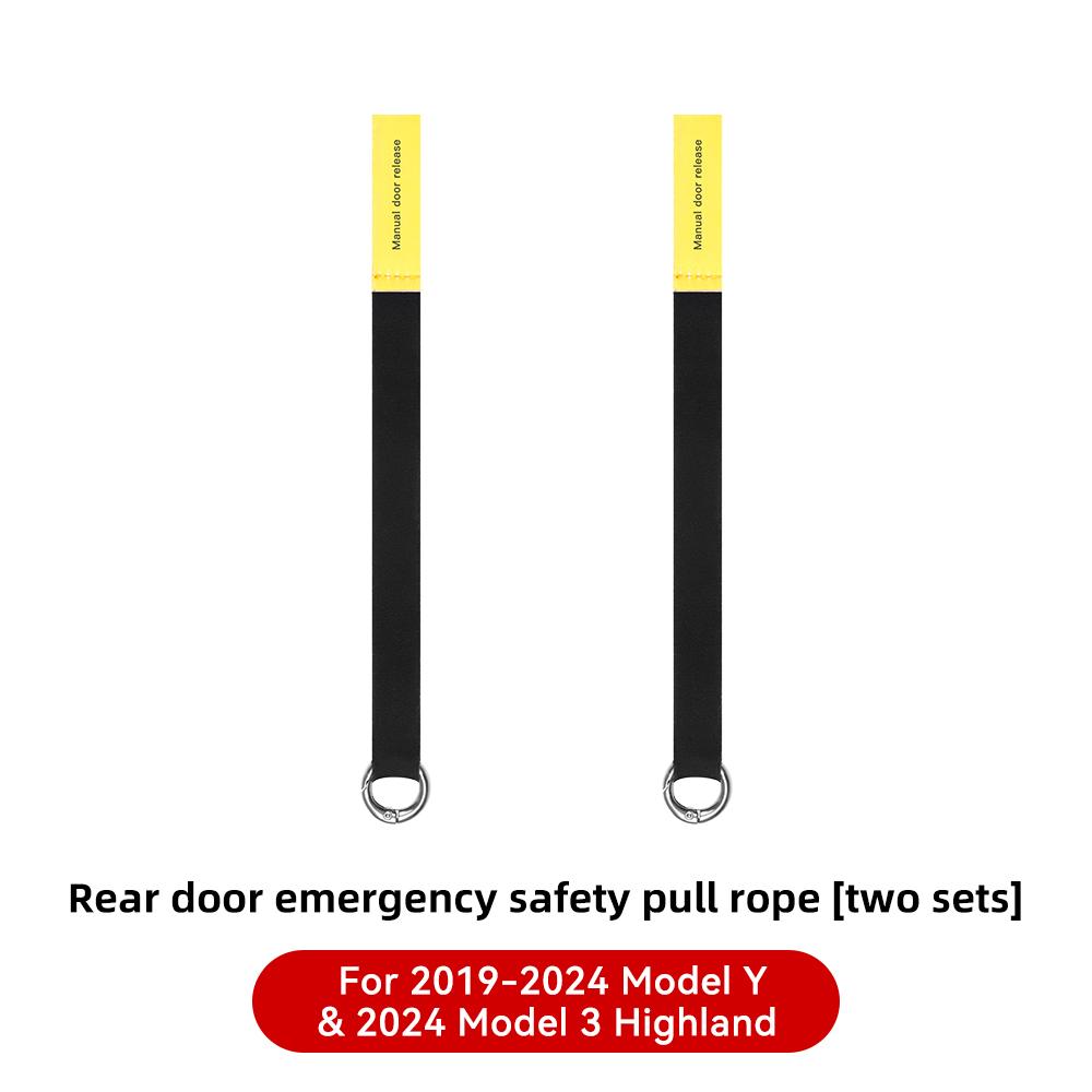 YZ För Tesla Model 3 Highland Model Y 2019-2025 Bakdörr Nödrep Förlängd Manuell Dörröppning Nödsäkerhet