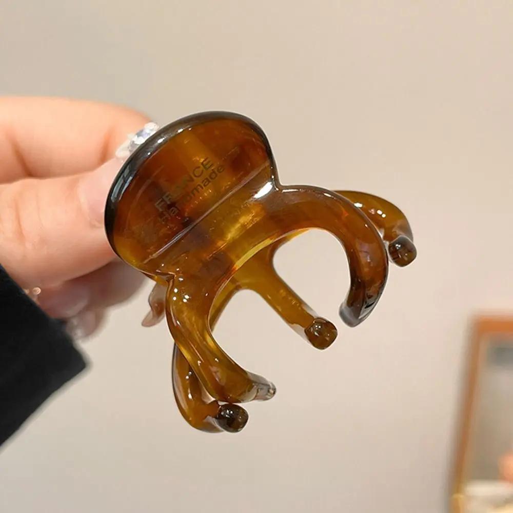 Trendy French Hair Claw Clips Acetate Retro High Ponytail Holders Elegant Crab Shark Clip for Women Girls