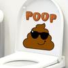 POOP Funny Weird Bathroom Toilet Stickers Decorative Waterproof Stickers PVC Material Toilet Stickers