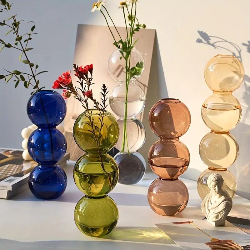 Exquisite Bubble Glass Vase Hydroponic Flowers Pot Elegance Chic Artistic Decoration for Home Decor Nordic Inspired Centerpiece