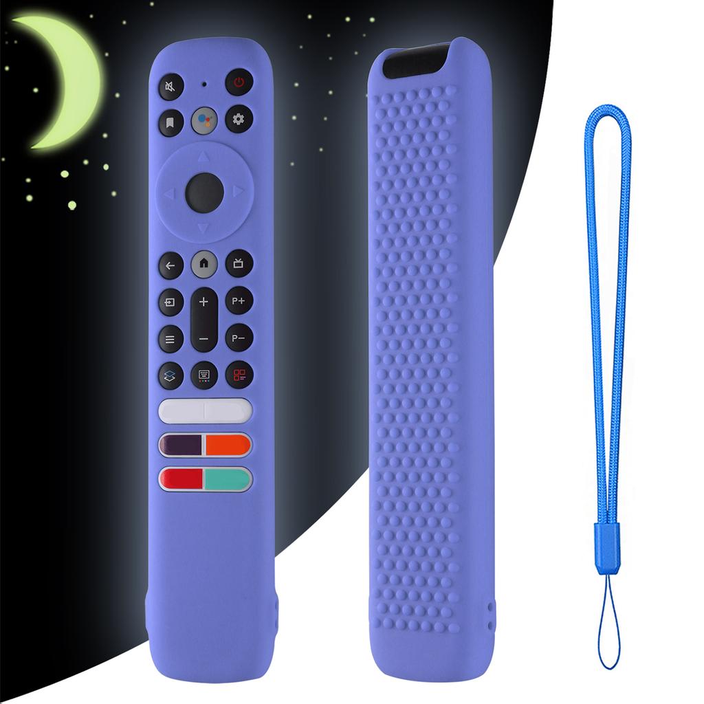 Custodia in silicone compatibile per TCL RC902V FMR4 FAR2 FMR1 TV Protezione per telecomando vocale con cordino
